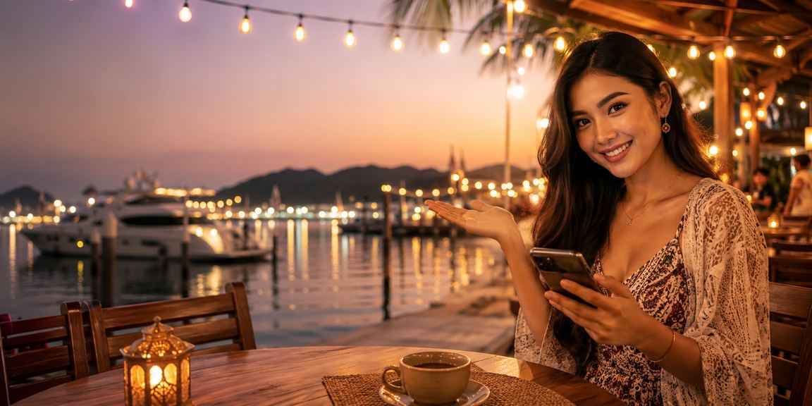 Pemain di Langkawi bermain permainan kad Teen Patti dalam suasana santai menggunakan platform kasino dalam talian