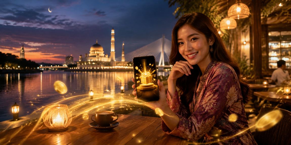 Pengguna log masuk ke platform ben10 melalui telefon pintar di Malaysia